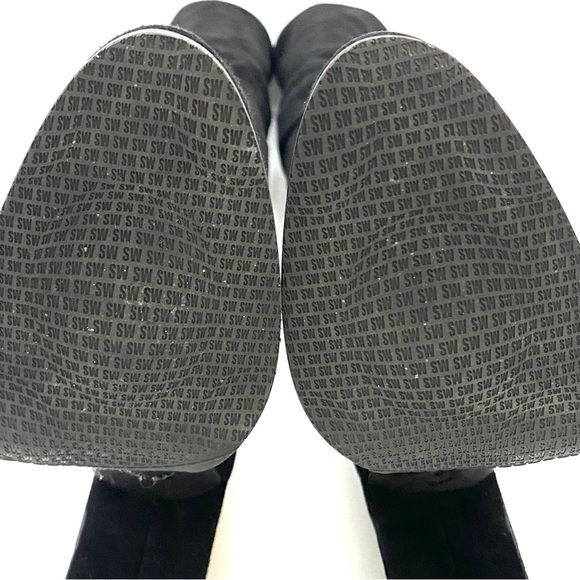 Stuart Weitzman Women's Black Nappa Stretch Suede Leather Over-The-Knee Boots - Picture 15 of 16